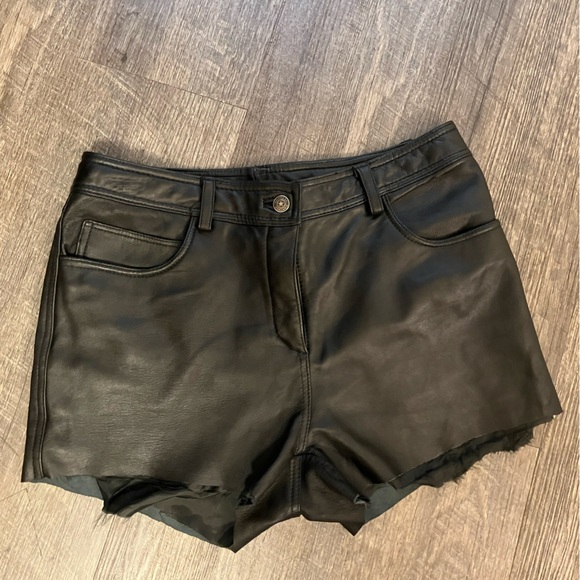 Vintage Leather Cut Off Shorts by Rampage - Picture 13 of 13